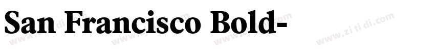 San Francisco Bold字体转换